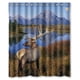 thumbnail image 1 of Cortina de ducha de ciervo popular, juego de cortina de baño con ganchos, tamaño 60 x 72 pulgadas, 1 of 3