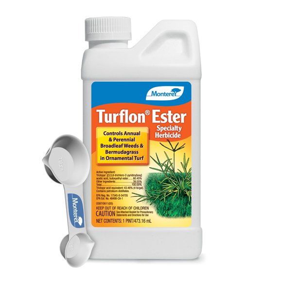 Herbicida Monterey Turflon Ester 473 ml (1 pinta) con cuchara medidora