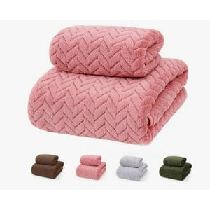 Atlas - Juego De 2 Toallas De Baño Rosa