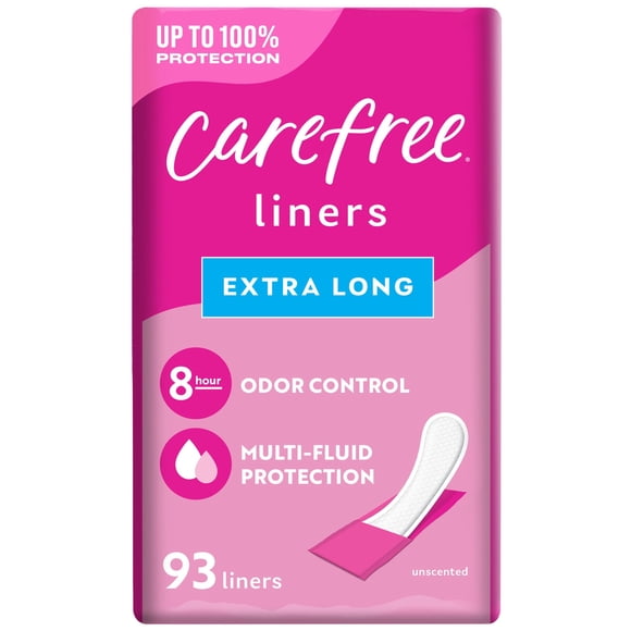 Protector Carefree Extra Largo Sin Perfume 93 Unidades de Algodón
