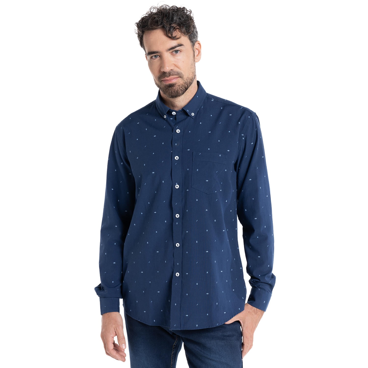 Truval - Camisa Oxford Estampada