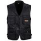 thumbnail image 4 of Chaleco Utilitario Para Hombre Con Múltiples Bolsillos Y Cremallera Para Caza, Pesca, Viajes, Exteriores, Negro, XXL, 4 of 4