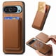 thumbnail image 1 of Funda de Cuero Magnética con Tarjetero para Google Pixel 9 Pro XL Cubierta Delgada Marrón, 1 of 5