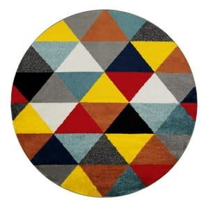 Modalfo - Alfombra Redonda Florida Multicolor 160 X 160 Cm