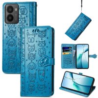 Funda Cartera Foxdock Para Hmd Fusion , Flip Pu Con Relieve De Gatos Y Perros, Tarjetero Y Soporte