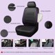 thumbnail image 3 of Fundas universales de cuero PU impermeables para asientos delanteros Car Pass, 3 of 9