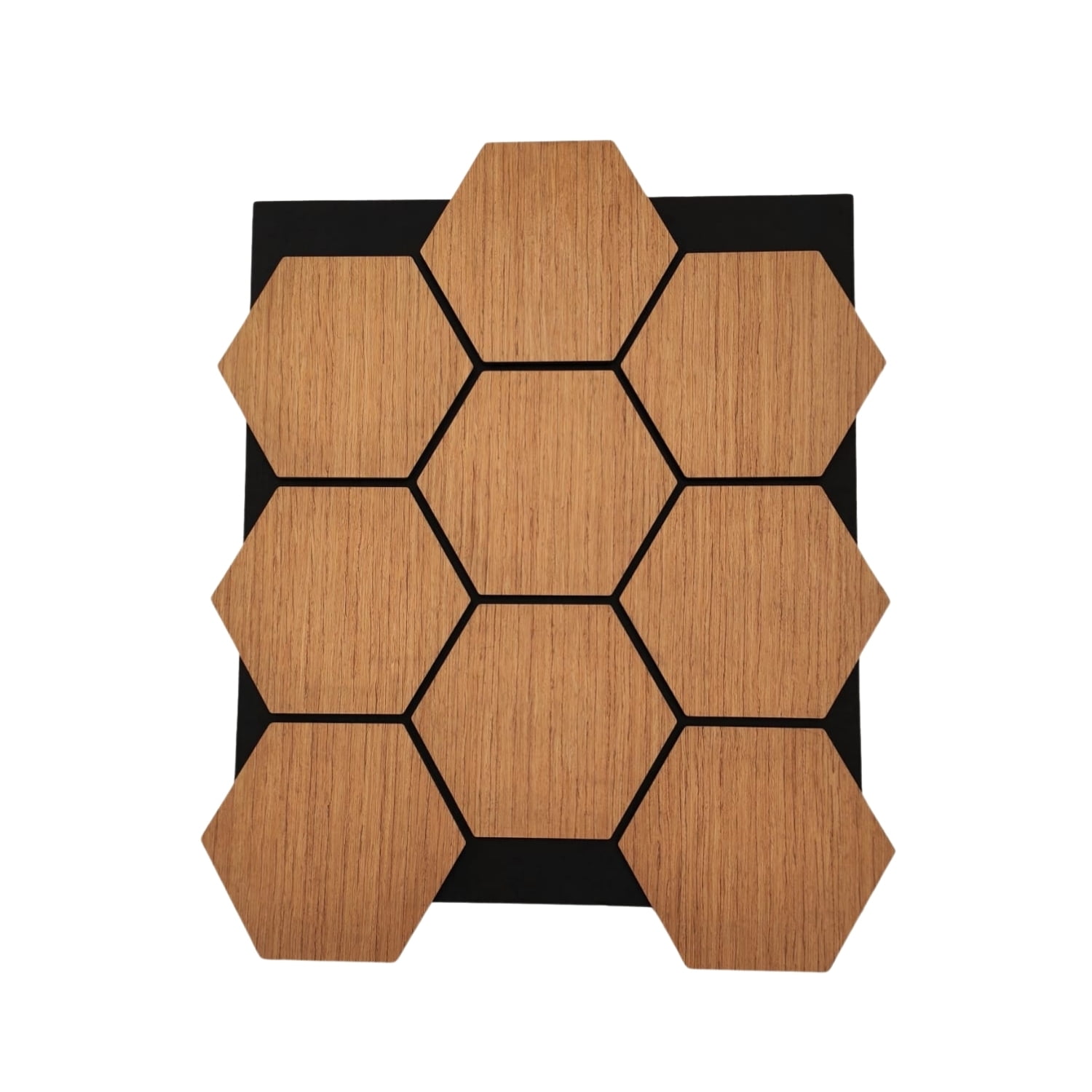 Byb Home - Panel Acústico Tipo Colmena 5pzs Café 81x66