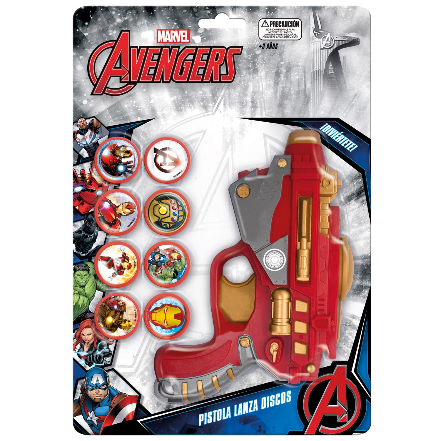 Pistola Lanza Disco Avengers Marvel Pronobel