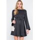 thumbnail image 1 of Vestido Liso con Cuello Recto y Lazo Delantero, 1 of 5