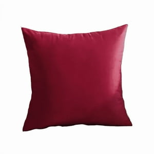 Genérico - Funda Para Cojín Velvet Terciopelo Liso En Variedad De Colores - Rojo