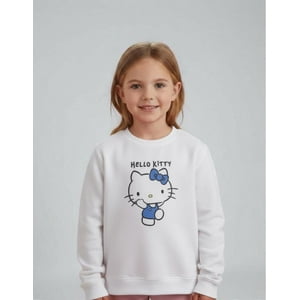 Poleron Niña Hello Kitty Blanco 8