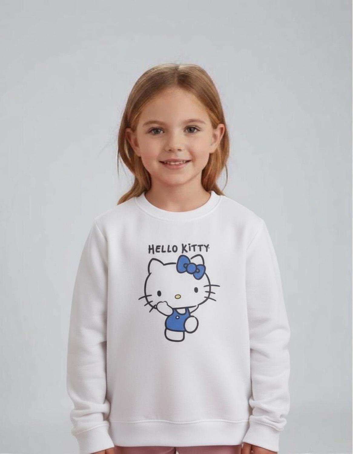 Poleron Niña Hello Kitty Blanco 8