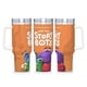 thumbnail image 1 of StoryBots Vaso aislado de acero inoxidable con asa, diseño temático, regalo para familia, amigos y fans; incluye pajita y encaja en el portavasos estándar, 40 oz, 1 of 6
