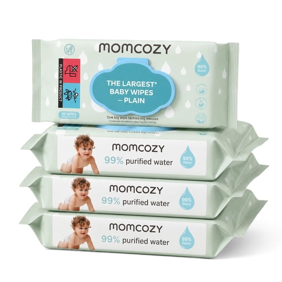 Toallitas Húmedas para Bebé Momcozy Sensibles 4 Pack 20 cm