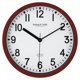 thumbnail image 1 of Reloj Pared 22 cm Rojo Circular Plastico, 1 of 5