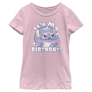 Camiseta Disney Lilo & Stitch Angel Birthday Para Niñas
