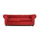 thumbnail image 1 of Sofá Chesterfield 3C Felpa Rojo, 1 of 2