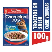 Champion Dog - Trocitos En Salsa Sabor Carne 100Gr X24 Und
