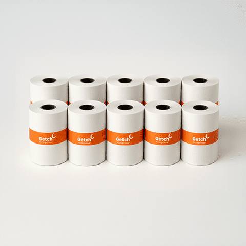 Getch - Pack 10 Rollos Papel Térmico 10 Mts