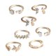 thumbnail image 3 of Juego De Anillos Apilables De 7 Piezas Anillo De Dedo De Articulación Retro Para Regalo De Cumpleaños De Fiesta, 3 of 5