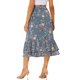 thumbnail image 3 of Faldas de Chifón para Mujer INSPIRE CHIC Cintura Elástica Volantes en Capas Faldas Midi Florales Azul Polvoriento-Floral XL, 3 of 6