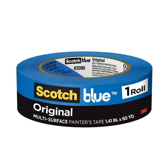 Cinta de pintor original ScotchBlue de 3,6 cm x 55 m, color azul