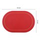 thumbnail image 4 of REGALWOVEN Juego de 6 Manteles Individuales, Manteles de Cuero Sintético para Decoración de Mesa de Comedor de Cocina, Manteles Resistentes al Calor Lavables, Mantel Individual Limpiable Rojo 18*12in, 4 of 7
