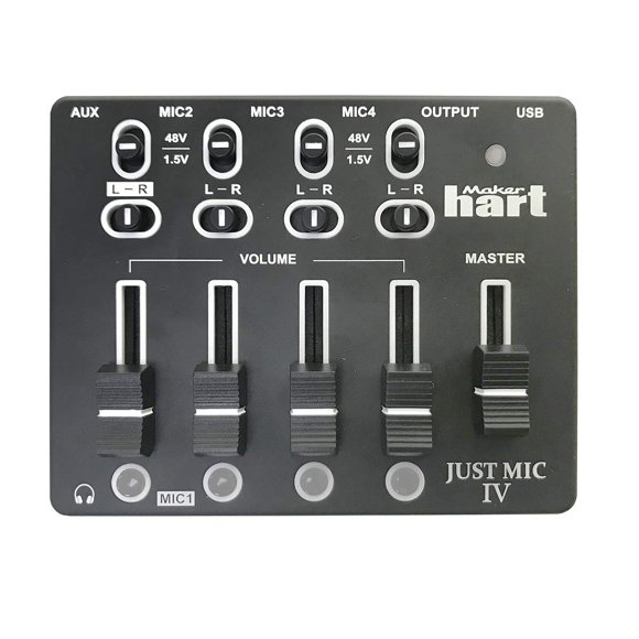 Mezclador de Audio Maker hart Just Mic 4 Mini de 4 Canales USB