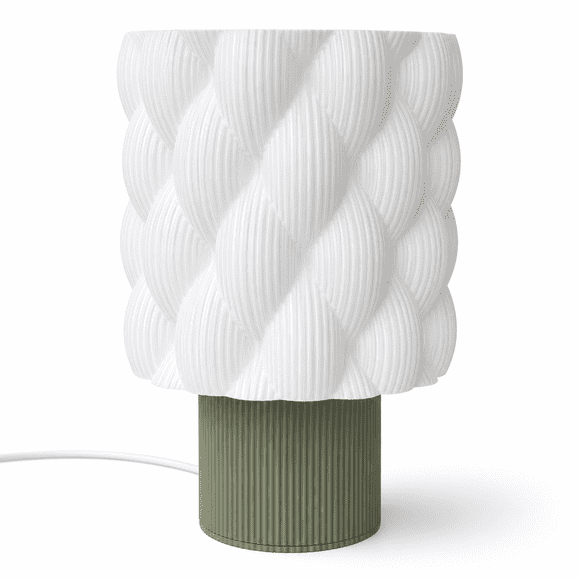 Lámpara LED Decorativa 3D Textura Escamas Blanco Verde