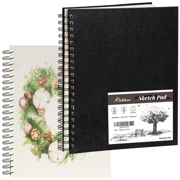 Cuaderno de bocetos KAKKUE 21x28 cm de medios mixtos con espiral