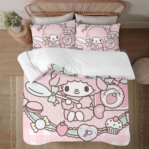 My Sweet Piano 3-Piece Bedding Set For Kids Boys Girls Adult Cartoon Warm Cute Fashion Holiday Present Gift Bed Sheets