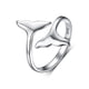 thumbnail image 1 of Anillo ballena ajustable plata 925, 1 of 3