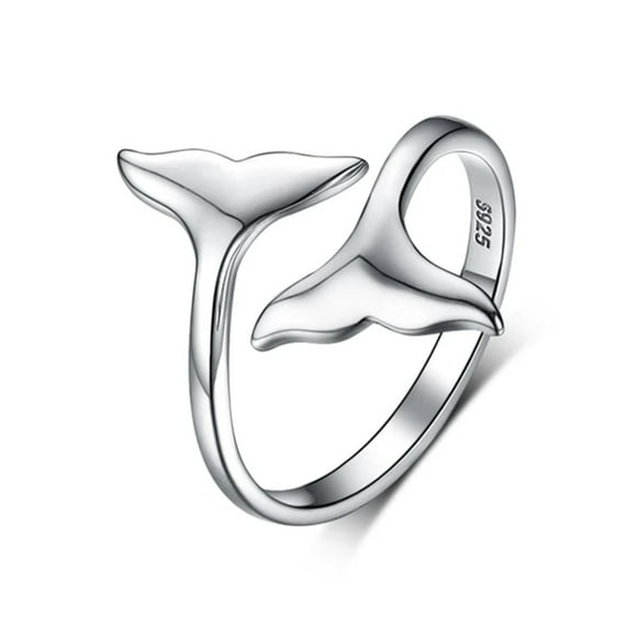 Anillo ballena ajustable plata 925