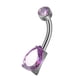 thumbnail image 1 of Clicker Ombligo Anillos Accesorio De Moda Diamantes De Imitación Ombligo Piercing Aro Púrpura, 1 of 5