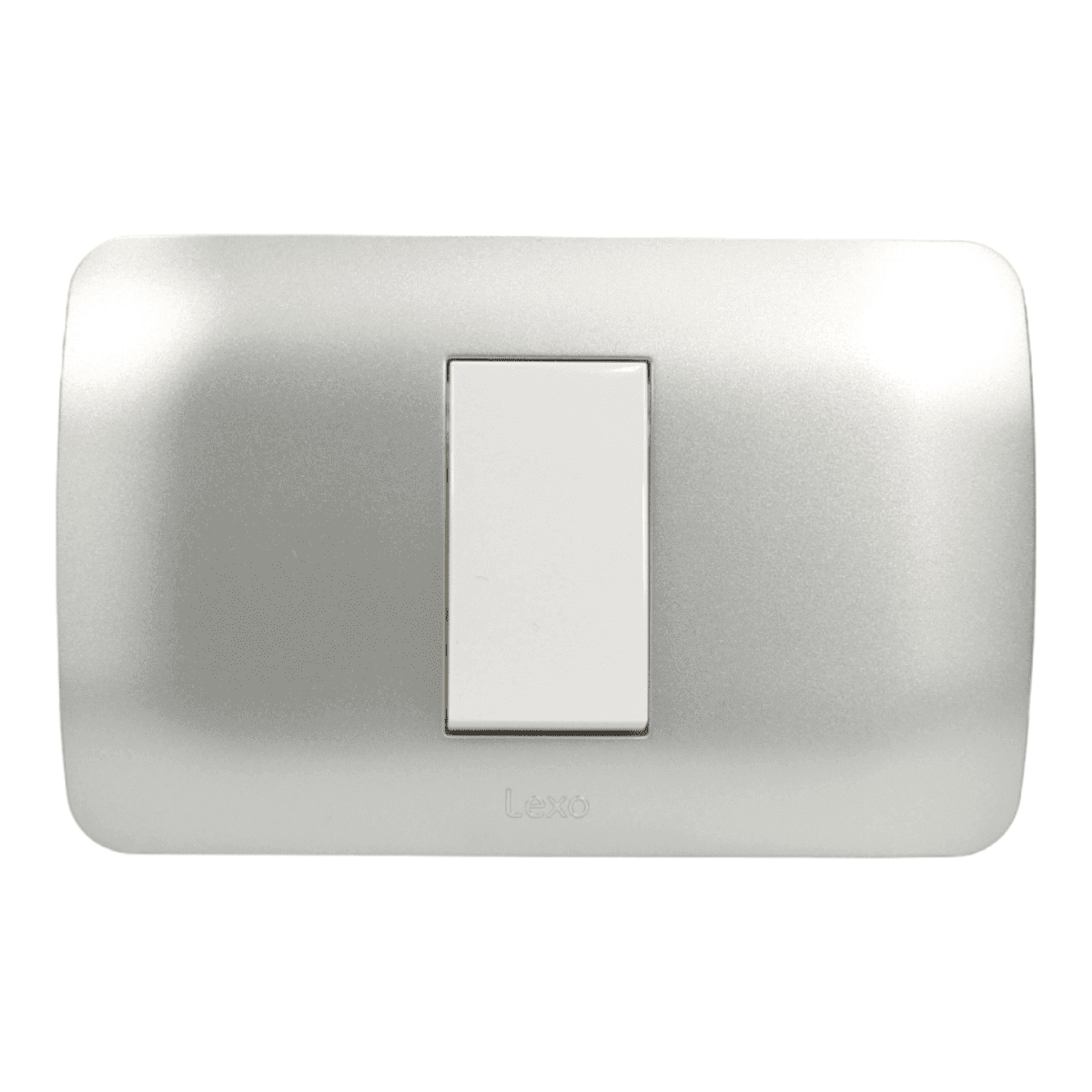 Interruptor Embutido Simple 9/12 10a Blanco / Plata Armado - Lexo