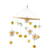 Magideal - Sonajeros Para Cuna De Bebé, Sonajeros Móviles Para Recién Nacidos, Campana Colgante Para Cama, Juguetes Montessori Para Bebés, Niños Y Niñas, Regalos Amarillo