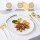 thumbnail image 2 of Platos de plástico FOCUSLINE 10.25 con borde dorado, 100 unidades, 2 of 3