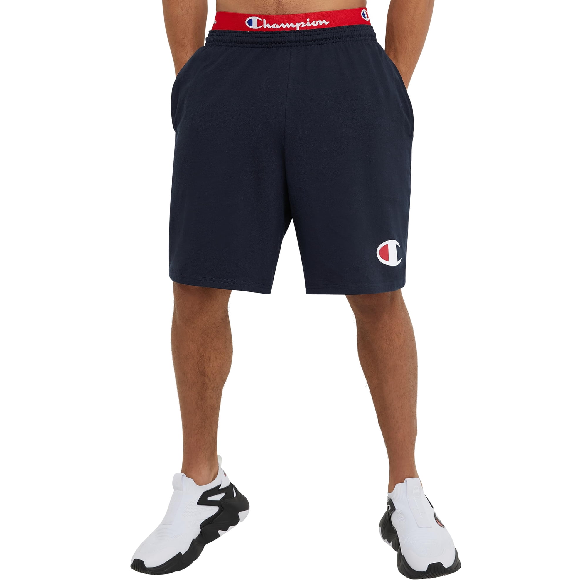 Pantalones Cortos Champion Para Hombre, Estampado, Azul Marino, Talla S