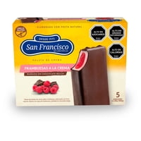 Helado Paleta Frambuesas A La Crema Caja 5 Un San Francisco