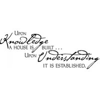 Rienda Libre Graphics - Decomural Upon Knowledge A House Is Built Ws-15141