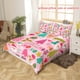 thumbnail image 5 of Festive Christmas Duvet Cover Set 2/3pcs Soft & Breathable Purple with Santa Reindeer and Snowflakes Bedroom or Dorm Decor, 5 of 5
