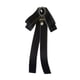 thumbnail image 1 of Cinta Pajarita Broche Corbata Cócteles Fiesta Graduación Bowknot Broche Pin Negro, 1 of 5
