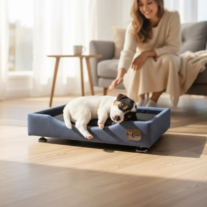 Bloccare - Cama De Mascotas - Talla S (55x40 Cm) / Pata Montessori 3 Cm (gris)