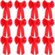 thumbnail image 1 of Lazos navideños de terciopelo rojo, 12 piezas, 40 x 25 cm, 1 of 7