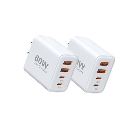 Cargador ZOVARIN 60W 2A2C Pack Doble de Carga Rápida