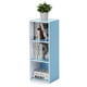 thumbnail image 2 of Librería Furinno, estante abierto de 3 niveles, blanco/azul claro, 30 x 80 x 24 cm, 2 of 3