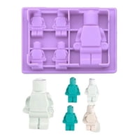 Genérico - Molde De Robot Molde De Silicona Muñeco Tipo Lego Molde 5Cav