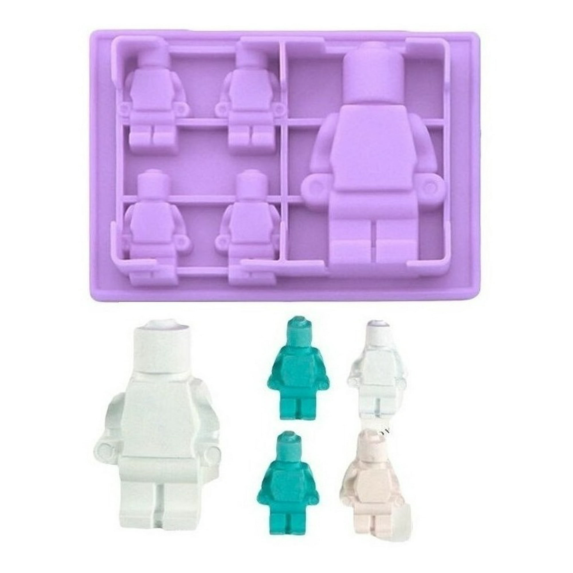 Genérico - Molde De Robot Molde De Silicona Muñeco Tipo Lego Molde 5cav