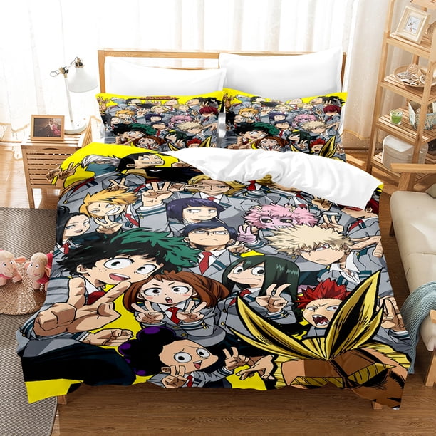 My hero academia Bedding Set Kawaii Bed Set Aldult Kid Bedroom Duvetcover Sets 3