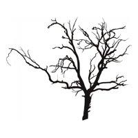 Rienda Libre Graphics - Decomural Creepy Bare Tree Halloween Ws-17103